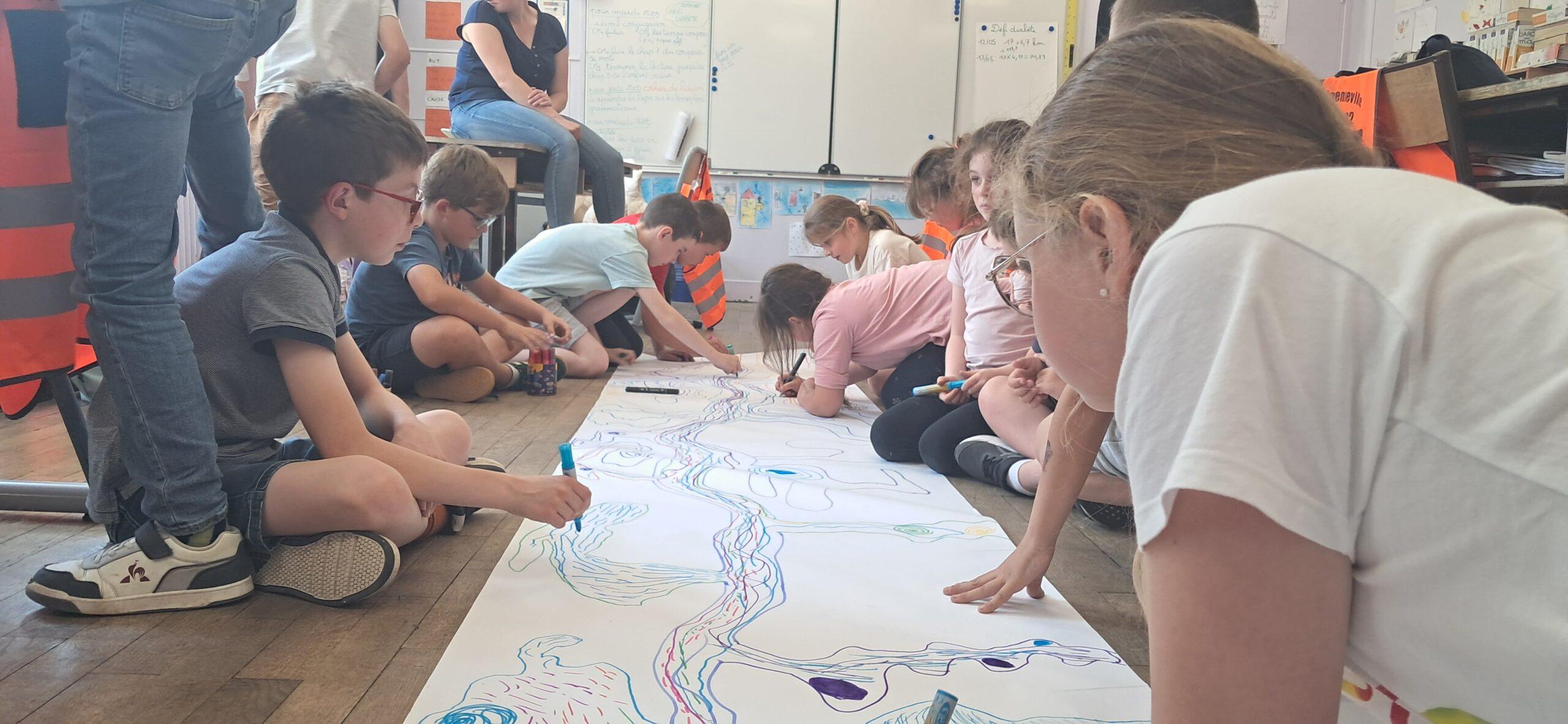 Featured image for “Corps en mouvement et tracés : une rencontre artistique à l’école de Moyenneville”